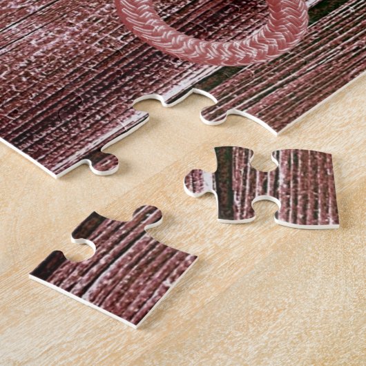 Puzzles Cherry Wood Red Rope Legpuzzel (Zijkant)