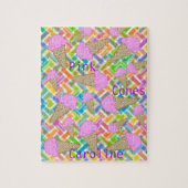 Puzzles Chevron Pink Ice Cream Cones Legpuzzel (Verticaal)