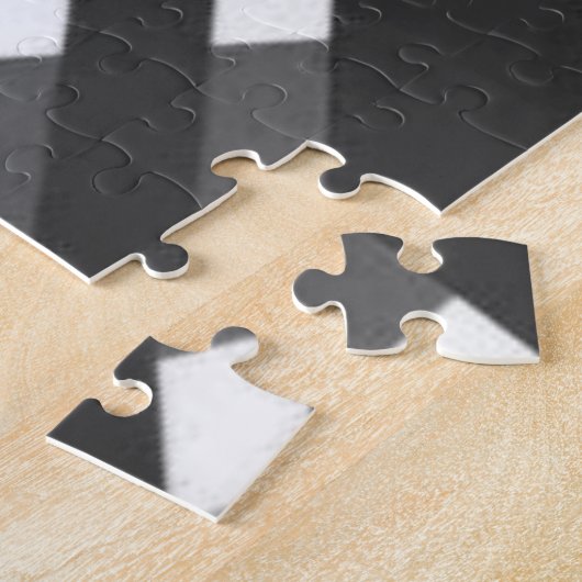 Puzzles Chicken Black White Pset Legpuzzel (Zijkant)