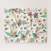 Puzzles Colorful Floral Bumblebee Legpuzzel (Horizontaal)