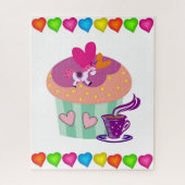 Puzzles Colorful Hearts Cupcake Legpuzzel (Verticaal)