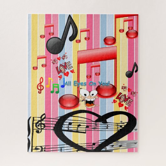 Puzzles Colorful Stripe Musician Legpuzzel (Verticaal)