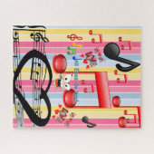 Puzzles Colorful Stripe Musician Legpuzzel (Horizontaal)