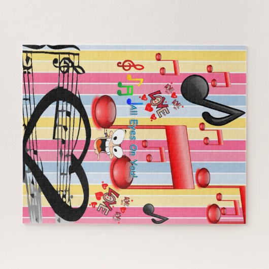 Puzzles Colorful Stripe Musician Legpuzzel (Horizontaal)