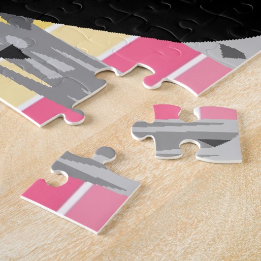 Puzzles Colorful Stripe Musician Legpuzzel (Zijkant)