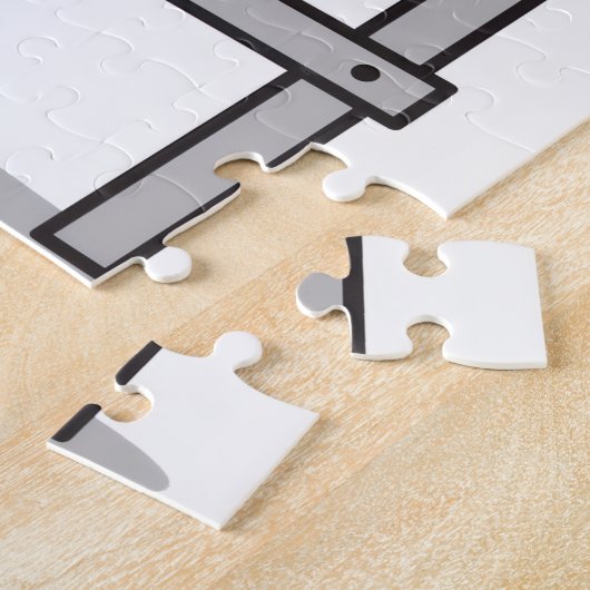 Puzzles Couple Red Hearts Happy Valentine's Day Legpuzzel (Zijkant)