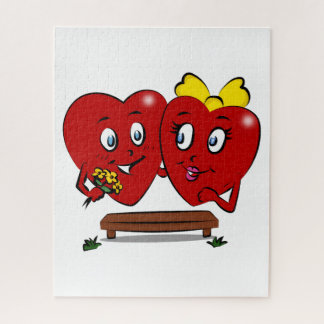 Puzzles Couple Red Hearts Happy Valentine's Day Legpuzzel