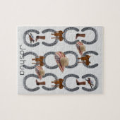 Puzzles Cowboy Saddle Hoefijzer Pet Legpuzzel (Horizontaal)