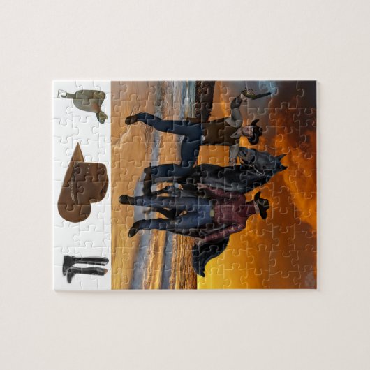 Puzzles Cowboys Horse Saddle Legpuzzel (Horizontaal)