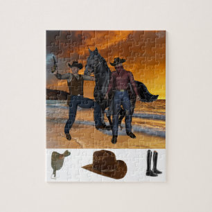 Puzzles Cowboys Horse Saddle Legpuzzel