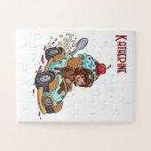 Puzzles Cute Girl Delivering Ice-cream Legpuzzel (Horizontaal)