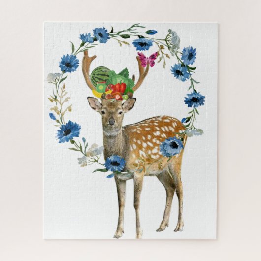 Puzzles Deer Floral Fruit Legpuzzel (Verticaal)