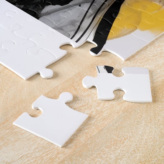 Puzzles Dog Red Hearts Happy Valentine's Day  Legpuzzel (Zijkant)