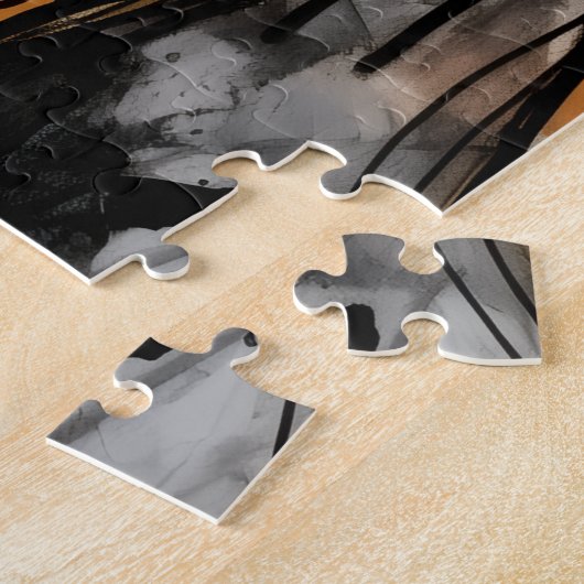 Puzzles Dog Red Hearts Happy Valentine's Day  Legpuzzel (Zijkant)