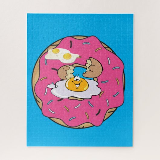 Puzzles Donut Eggs Blue Legpuzzel (Verticaal)