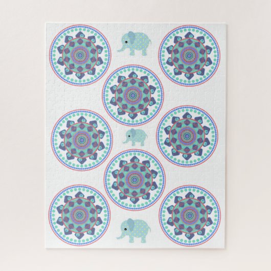 Puzzles Elephant Mandala Legpuzzel (Verticaal)