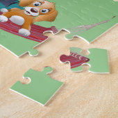 Puzzles Farmer Koe Pigs Farmhouse Legpuzzel (Zijkant)