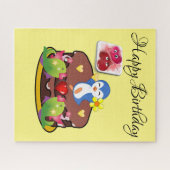 Puzzles Fish Penguin Hearts Happy Birthday Legpuzzel (Horizontaal)