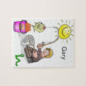 Puzzles Fisherman Fish Sun Legpuzzel (Horizontaal)