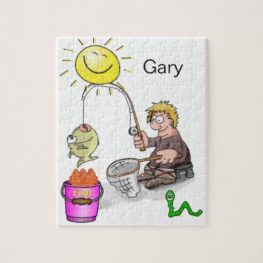 Puzzles Fisherman Fish Sun Legpuzzel (Verticaal)