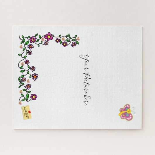 Puzzles Floral Butterfly Legpuzzel (Horizontaal)