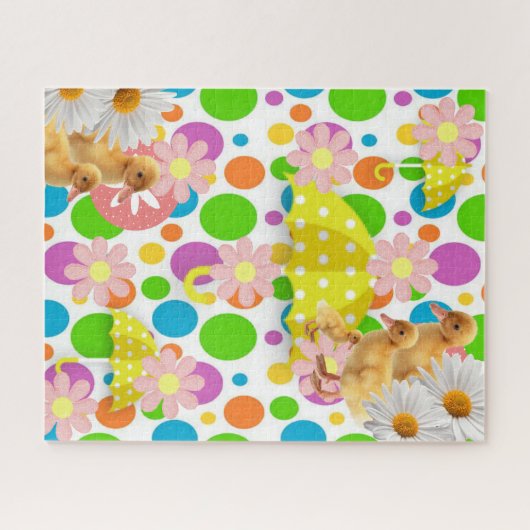 Puzzles Floral Colorful Duck Legpuzzel (Horizontaal)