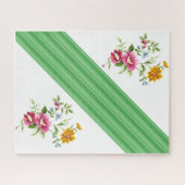 Puzzles Floral Green Stripe Legpuzzel (Horizontaal)