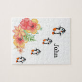 Puzzles Floral Penguin Legpuzzel (Horizontaal)