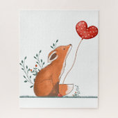Puzzles Foxy Red Hearts Happy Valentine's Day  Legpuzzel (Verticaal)