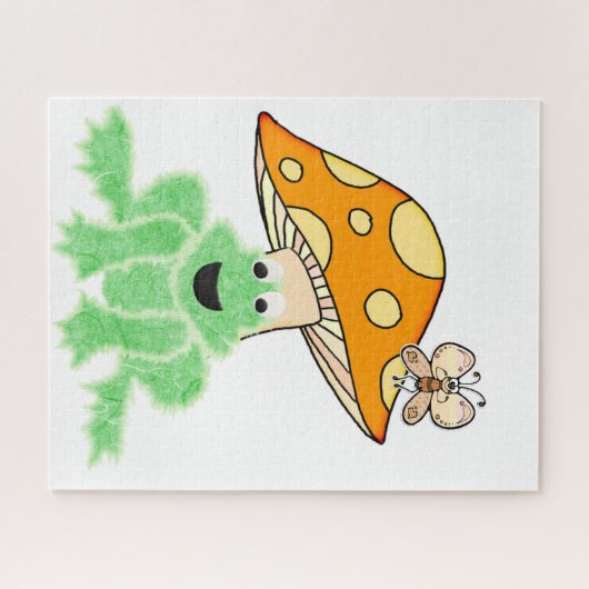 Puzzles Frog Mushroom Butterfly Legpuzzel (Horizontaal)