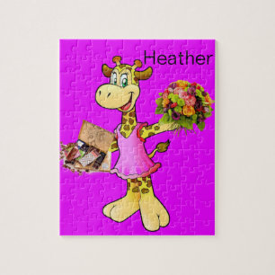Puzzles Giraffe Floral Legpuzzel