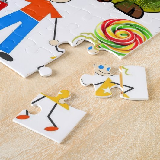 Puzzles Giraffe Zoo Monkey Legpuzzel (Zijkant)