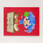 Puzzles Girl Picnic Hotdog Legpuzzel (Horizontaal)