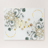 Puzzles Gold Baby Angel Flowers Floral Legpuzzel (Horizontaal)