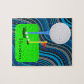 Puzzles Golfer Golf Balls Legpuzzel (Horizontaal)