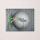 Puzzles Golfer Golf Balls Legpuzzel (Horizontaal)