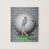 Puzzles Golfer Golf Balls Legpuzzel (Verticaal)