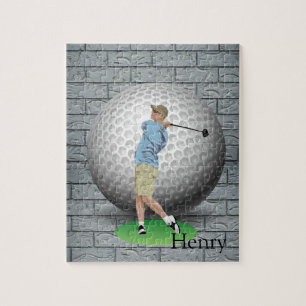 Puzzles Golfer Golf Balls Legpuzzel