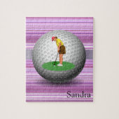 Puzzles Golfer Stripe Golf Balls Legpuzzel (Verticaal)
