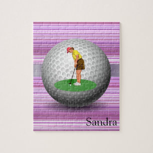 Puzzles Golfer Stripe Golf Balls Legpuzzel