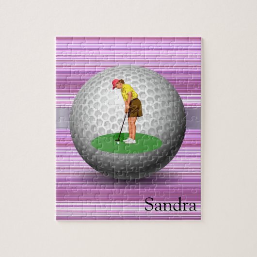 Puzzles Golfer Stripe Golf Balls Legpuzzel (Verticaal)