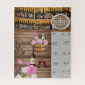 Puzzles Gray Martini Glasses Beer Floral Wine Legpuzzel (Verticaal)