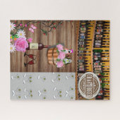 Puzzles Gray Martini Glasses Beer Floral Wine Legpuzzel (Horizontaal)