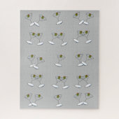 Puzzles Gray Martini Glasses Legpuzzel (Verticaal)