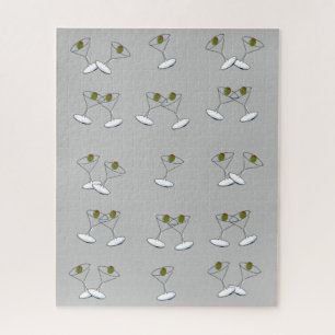 Puzzles Gray Martini Glasses Legpuzzel