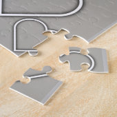 Puzzles Gray White Hearts Legpuzzel (Zijkant)
