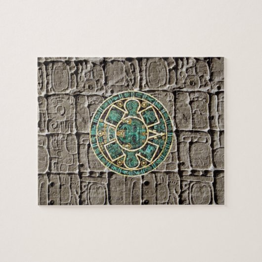 Puzzles Green Aztec Stone Grey Legpuzzel (Horizontaal)