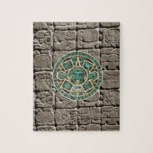 Puzzles Green Aztec Stone Grey Legpuzzel (Verticaal)