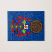 Puzzles Green Frogs Arrow Blue Legpuzzel (Horizontaal)