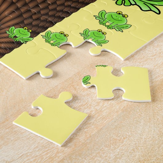 Puzzles Green Frogs Rope Yellow Legpuzzel (Zijkant)